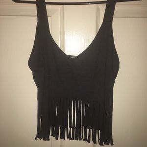 Charlotte Russe suede crop top